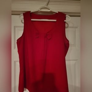Rickis bow front red blouse